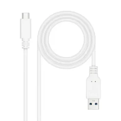 NANOCABLE CABLE USB 3.1 GEN2 10GBPS 3A USB-C/M-A/M - COLOR BLANCO