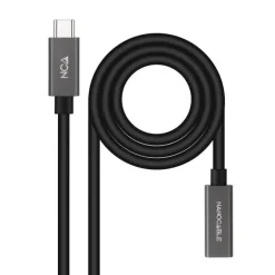 NANOCABLE CABLE USB 3.2 GEN2X2 60W 4K/60HZ USB-C M/H - 1.0M - COLOR NEGRO