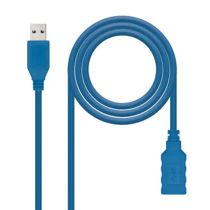 NANOCABLE CABLE USB-A 3.0 MACHO A USB-A HEMBRA 1M - COLOR AZUL