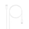 NANOCABLE CABLE USB-C 2.0 60W 3A - USB-C/M-USB-C/M - 2M - COLOR BLANCO