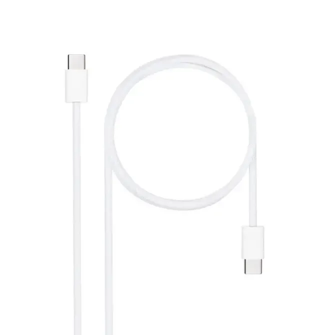 NANOCABLE CABLE USB-C 2.0 60W 3A - USB-C/M-USB-C/M - 2M - COLOR BLANCO