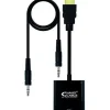 NANOCABLE CONVERSOR HDMI A SVGA+AUDIO - HDMI A/M-SVGA/H+JACK 3.5/H - 10CM+1.0M - COLOR NEGRO