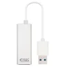 NANOCABLE CONVERSOR USB 3.0 A ETHERNET GIGABIT 10/100/1000 MBPS - 15CM - COLOR ALUMINIO