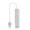 NANOCABLE CONVERSOR USB 3.0 A ETHERNET GIGABIT + 3XUSB 3.0 - ALUMINIO - 15 CM - COLOR PLATA