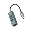 NANOCABLE HUB USB 3.0 4XUSB3.0. USB-A/M-USB 3.0/H - ALUMINIO - 10 CM - COLOR GRIS
