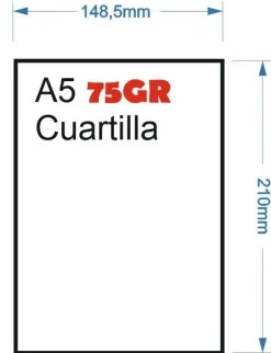 NAVIGATOR PAPEL 75GR 500HOJAS TAMAÑO CUARTILLA A5 BLANCO MAS FINO