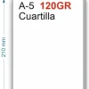 NAVIGATOR PAPEL 120GR 500HOJAS TAMAÑO CUARTILLA A5 BLANCO MUY GRUESO