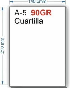 NAVIGATOR PAPEL 90GR 500HOJAS TAMAÑO CUARTILLA A5 BLANCO GRUESO