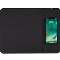 NGS ALFOMBRILLA PARA RATON CON CARGA INALAMBRICA USB-C - TECNOLOGIA QI - MODO DE CARGA 5W/7.5W/10W - INDICADORES LED - MEDIDAS 32X24 CM - COLOR NEGRO