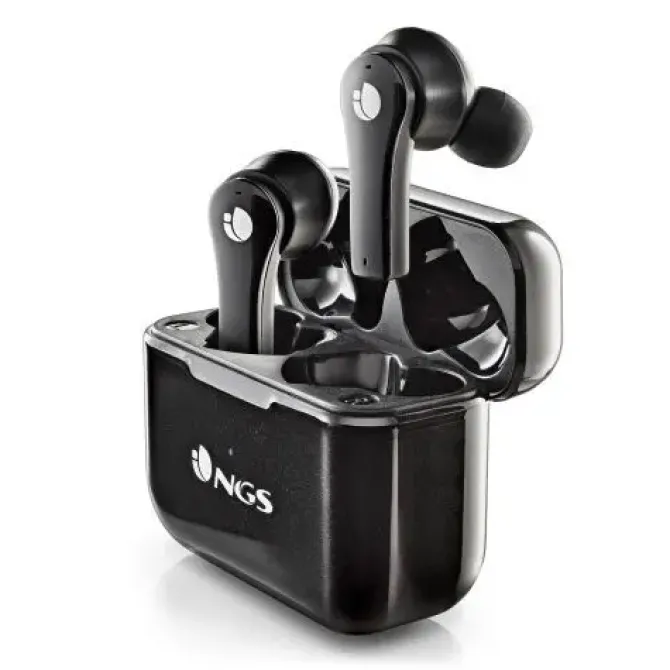 NGS ARTICA BLOOM BLACK AURICULARES INTRAUDITIVOS BLUETOOTH 5.1 TWS - MANOS LIBRES - ASISTENTE DE VOZ - AUTONOMIA HASTA 7H - BASE DE CARGA