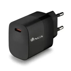 NGS BUD 20W CARGADOR UNIVERSAL DE PARED 20W ULTRARAPIDO - 1X USB-C PD & PPS - COLOR NEGRO