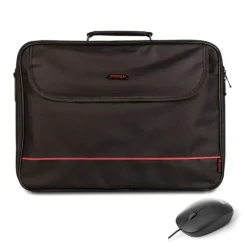 NGS BUREAU PACK DE MALETIN PARA PORTATIL 16 + RATON USB 800DPI - ACOLCHADO INTERIOR - 2 COMPARTIMENTOS Y BOLSILLO EXTERIOR - COLOR NEGRO