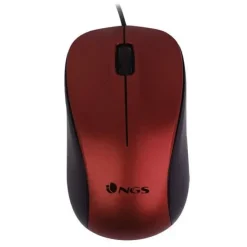NGS CREW RATON USB 1200DPI - 3 BOTONES - USO AMBIDIESTRO - CABLE DE 1.30M - COLOR ROJO/NEGRO
