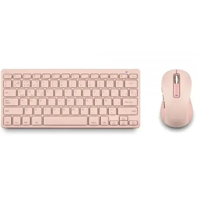 NGS FANTASY PACK TECLADO COMPACTO SILENCIOSO + RATON SILENCIOSO 1600DPI 5 BOTONES - CONEXION 2,4GHZ, BT1 Y BT2 - COLOR ROSA