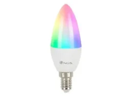 NGS GLEAM 514C BOMBILLA LED E14 5W INTELIGENTE - WIFI - 500LM - ILUMINACION RGB REGULABLE - TECNOLOGIA ECOLOGICA