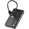 NGS HUB USB-C DE CUATRO PUERTOS USB 3.0 - TAMAÑO COMPACTO - ALTA VELOCIDAD DE TRANSMISION - COMPATIBLE CON MAC TABLETS Y PC/PORTATILES - COLOR NEGRO