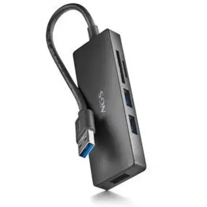 NGS IHUB READER HUB USB 3.0 - 3 PUERTOS USB 3.0 - 1 RANURA SD - 1 RANURA MICROSD