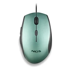 NGS MOTH ICE RATON USB 1600DPI + ADAPTADOR USB-A A USB-C - 5 BOTONES - USO DIESTRO - CABLE DE 1.80M - COLOR VERDE METALIZADO/NEGRO