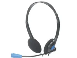 NGS MS103 AURICULARES CON MICROFONO - MICROFONO FLEXIBLE - DIADEMA AJUSTABLE - CONTROL EN CABLE - CABLE DE 1.80M - COLOR NEGRO