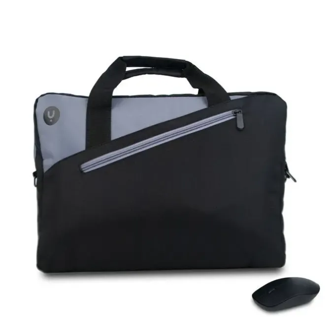 NGS PACK MALETIN PARA PORTATIL 15.6 + RATON INALAMBRICO USB 1000DPI 3 BOTONES - USO AMBIDIESTRO - COLOR NEGRO