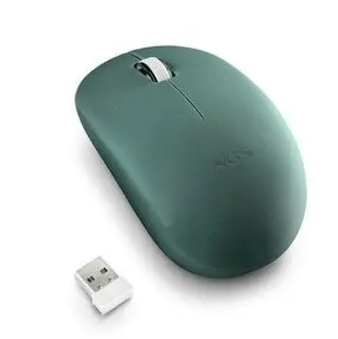 NGS RATON INALAMBRICO CON TECLAS SILENCIOSAS - 2 BOTONES - AMBIDIESTRO - COLOR VERDE