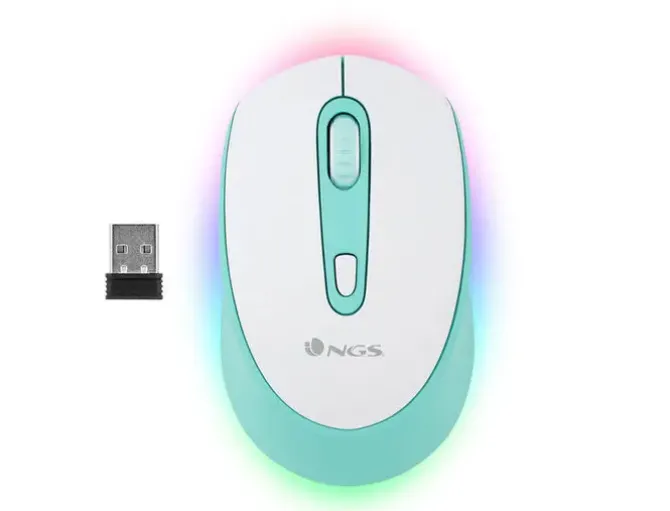 NGS SMOGMINT-RB RATON INALAMBRICO USB BLUETOOTH 2400DPI - ILUMINACION LED RGB - 3 BOTONES - USO AMBIDIESTRO