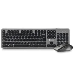 NGS TECLADO Y RATON INALAMBRICOS DE 2.4GHZ - 12 TECLAS MULTIMEDIA - PERFIL BAJO - COLOR GRIS/NEGRO