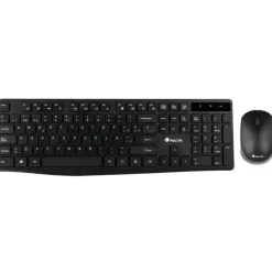 NGS TECLADO Y RATON INALAMBRICOS DE 2.4GHZ - AZERTY FRANCES - 12 TECLAS MULTIMEDIA - 1200 DPI - COLOR NEGRO