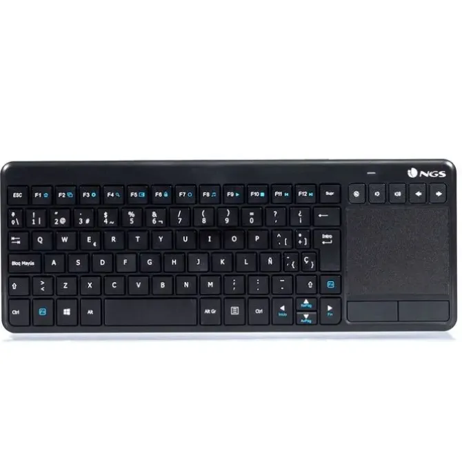 NGS TV WARRIOR TECLADO MULTIMEDIA INALAMBRICO CON TOUCHPAD 2.4 GHZ - COLOR NEGRO