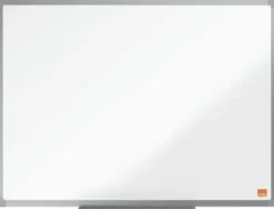 NOBO ESSENCE PIZARRA DE MELAMINA 600X450MM - MARCO DE ALUMINIO ANODIZADO - BANDEJA PARA ROTULADORES - COLOR BLANCO