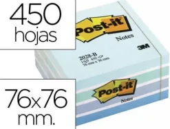 NOTA ADH.POST-IT 76X76 450H AZUL PAST