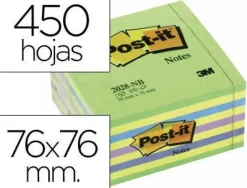 NOTA ADH.POST-IT 76X76 450H AZ/VE NEO