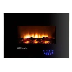 ORBEGOZO 8000 CHIMENEA ELECTRICA EFECTO FUEGO REAL - POTENCIA 1800W - PANEL DE CONTROL TACTIL - 5 NIVELES DE INTENSIDAD DE LLAMA - PROGRAMACION SEMANAL - FUNCION DE SEGURIDAD - MANDO A DISTANCIA