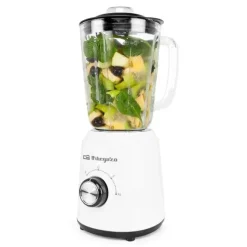 ORBEGOZO BV 5040 BATIDORA DE VASO POTENTE Y SEGURA - 500W DE POTENCIA - VASO DE CRISTAL DE 1.5L - CUCHILLA DE ACERO INOXIDABLE - 2 VELOCIDADES + PULSE - SISTEMA DE SEGURIDAD