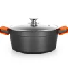 ORBEGOZO CDH 3028 - CACEROLA DE ALUMINIO FUNDIDO - COCINA CON SEGURIDAD Y VERSATILIDAD - ANTIADHERENTE Y APTA PARA TODO TIPO DE FUEGOS