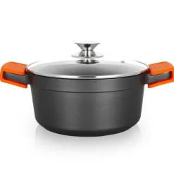 ORBEGOZO CDH 3024 - CACEROLA DE ALUMINIO FUNDIDO PARA GUISOS DE LA ABUELA INDEFORMABLE - 4.5 L - ASAS DE SILICONA - ANTIADHERENTE - APTA PARA TODO TIPO DE FUEGOS SEGURA Y PRACTICA