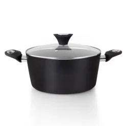 ORBEGOZO CFM 2028 FUNDICOOK CACEROLA DE ALUMINIO FORJADO CON CAPACIDAD DE 5.09L - ANTIADHERENTE - FACIL LIMPIEZA - MANGO ERGONOMICO Y TAPA DE CRISTAL TEMPLADO