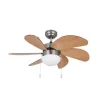 ORBEGOZO CP 15075 N VENTILADOR DE TECHO - CON PLAFON INCORPORADO - DISEÑO EN NIQUEL Y MADERA - 3 VELOCIDADES REVERSIBLES - SISTEMA DE VENTILACION REVERSIBLE - AIRE FRESCO Y LUZ EN UN SOLO PRODUCTO