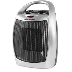 ORBEGOZO CR 5016 CALEFACTOR CERAMICO SILVER - TERMOSTATO AJUSTABLE - 2 NIVELES DE POTENCIA - PROTECCION CONTRA SOBRECALENTAMIENTO - ASA DE TRANSPORTE