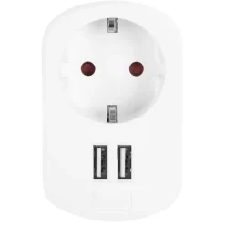 ORBEGOZO EN 1200 - ENCHUFE CON TOMA DE TIERRA Y 2 USB CARGA MULTIPLES DISPOSITIVOS SIMULTANEAMENTE PROTECCION CONTRA SOBRECARGA Y CORTOCIRCUITOS IDEAL PARA VIAJES