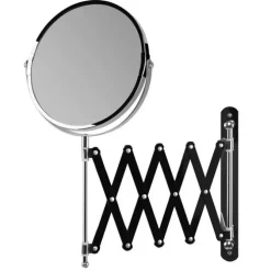 ORBEGOZO ESP 6000 ESPEJO COSMETICO DE PARED - DOBLE CARA CON AUMENTO X5 - EXTENSIBLE Y REGULABLE - ACABADO CROMADO ELEGANTE - FACIL MONTAJE