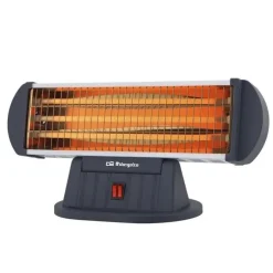 ORBEGOZO ESTUFA DE CUARZO BP 0204 - CALOR INTENSO Y UNIFORME POR RADIACION - 3 NIVELES DE POTENCIA - SISTEMA DE SEGURIDAD ANTIVUELCO - DISEÑO HORIZONTAL ORIENTABLE
