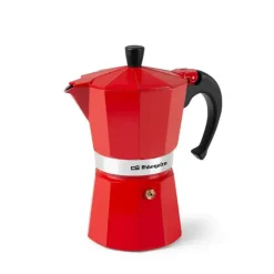ORBEGOZO KFR 640 CAFETERA DE ALUMINIO - PREPARA 6 TAZAS DE CAFE EN MINUTOS - COMPATIBLE CON DIFERENTES TIPOS DE COCINAS - MANGO ERGONOMICO Y VALVULA DE SEGURIDAD - FACIL DE LIMPIAR Y MANTENER