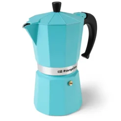 ORBEGOZO KFV 1245 CAFETERA DE ALUMINIO - PREPARA 12 TAZAS DE CAFE EN MINUTOS - COMPATIBLE CON DIFERENTES TIPOS DE COCINAS - MANGO ERGONOMICO Y VALVULA DE SEGURIDAD - FACIL DE LIMPIAR Y MANTENER