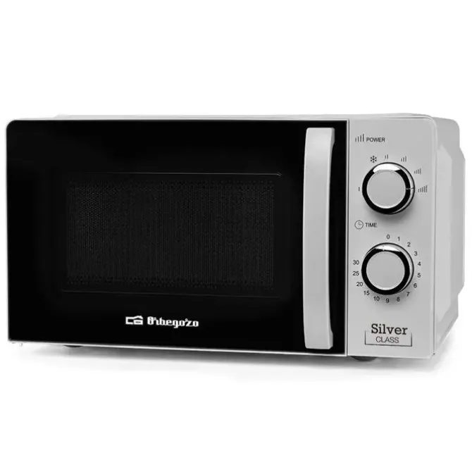 ORBEGOZO MI 2118 MICROONDAS - CAPACIDAD 20L - POTENCIA 700W - 6 NIVELES DE POTENCIA - TEMPORIZADOR 30MIN - COLOR PLATA