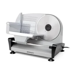 ORBEGOZO MS 4580 CORTAFIAMBRES PROFESIONAL - POTENTE Y SEGURO CORTE DE FIAMBRES - CUCHILLA DE ACERO INOXIDABLE EXTRAIBLE - AJUSTE DE GROSOR DE CORTE - FACIL LIMPIEZA - PRACTICO Y COMPACTO