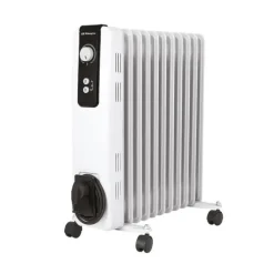 ORBEGOZO RH-2500 RADIADOR DE ACEITE COMPACTO Y POTENTE - POTENCIA DE 2500W - ELEMENTOS DE ALTA INERCIA TERMICA - TERMOSTATO REGULABLE - SEGURO Y SILENCIOSO