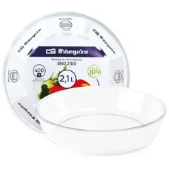 ORBEGOZO SERIE BND BANDEJAS DE VIDRIO - 2.1L - VERSATILIDAD Y RESISTENCIA EN TU - APTAS PARA HORNO Y MICROONDAS FACIL LIMPIEZA Y DURABILIDAD