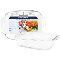 ORBEGOZO SERIE BNR BANDEJAS DE VIDRIO - 3.7L - VERSATILIDAD Y RESISTENCIA EN TU COCINA - SERVIR Y ALMACENAR APTO PARA HORNO - MICROONDAS Y LAVAVAJILLAS