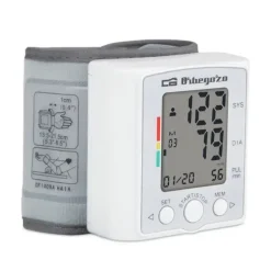 ORBEGOZO TENSIOMETRO DE MUÑECA DIGITAL - CONTROL DE TENSION FACIL Y PRECISO - 60 MEMORIAS PARA 2 USUARIOS - PANTALLA LCD GRANDE - DETECCION DE LATIDO IRREGULAR